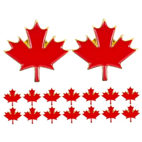 IMIKEYA 50 Stück Kanadische Ahornblatt Anstecknadeln Robustem Zinklegierung Metall Leichte Emaille Pins für Kleidung Hüte Taschen Einzigartiges Souvenir Vielseitige Maple Leaf Sweater von IMIKEYA