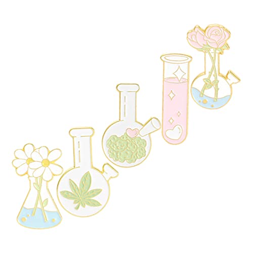IMIKEYA 5 Stücke Cartoon Glasflasche Brosche Anstecknadel für Taschen Wissenschaftler Brosche Kleiner Reverspin Kreatives Design für Kleidung und Rucksäcke von IMIKEYA