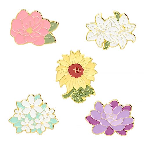 IMIKEYA 5stücke Sonnenblumen Brosche Lilien Schmuck Zarte Stylische Kreative Langlebige Kleidung Dekore Für Frauen Hochzeit Weihnachten Geburtstag von IMIKEYA