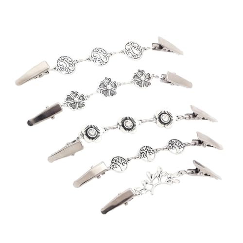 IMIKEYA 5Stücke Vintage Silber Cardigan Clips Retro Pullover Clips für Schals Strickjacken Kleider für Formelle und Informelle Anlässe Hochwertige Verarbeitung von IMIKEYA
