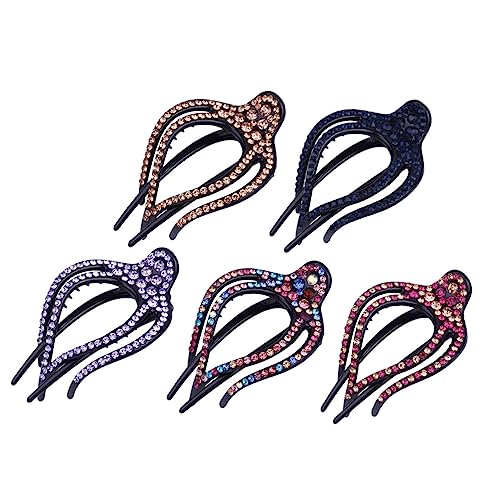 IMIKEYA 5stücke Kristall Haarspangen Damen Haarnadeln Strass Haar Clips Rutschfest Haarschmuck Für Frauen Design Haarstyling Zubehör von IMIKEYA