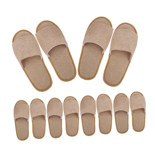 IMIKEYA 6 Paare Einweg Hausschuhe Rutschfest Groß Offen Zeh Komfortable Gäste Slipper für Hotel Spa Zuhause Reise von IMIKEYA