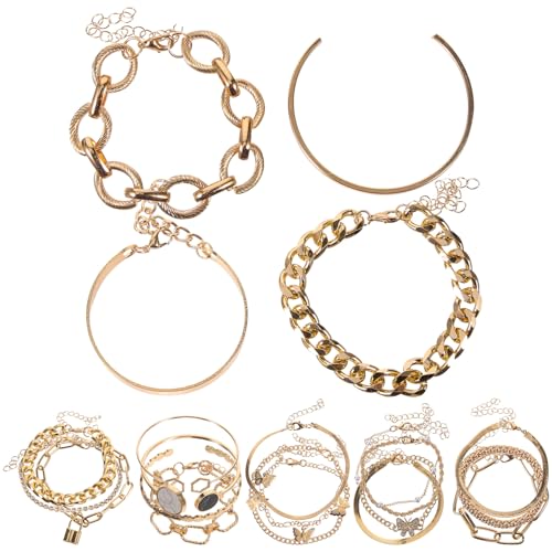 IMIKEYA 6 Sätze Teiliges Set Vintage Fußkettchen für Damen Armband Schmucksets mit Kreativem Design und Exzellenter Verarbeitung für Frauen für Freundinnen Töchter und Mütter von IMIKEYA