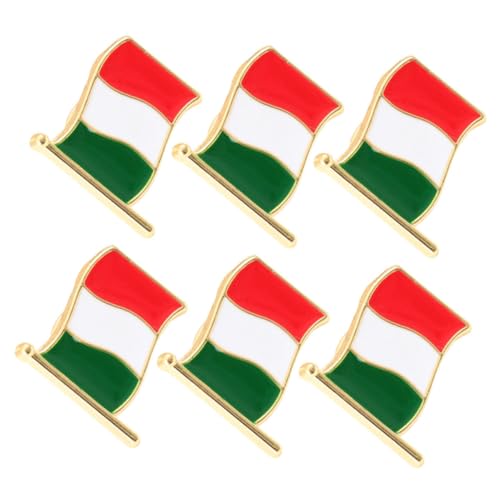 IMIKEYA 6 Stück Italienische Flagge Brosche Metall Anstecknadeln Patriotische Abzeichen Modisch Einfach zu Tragen für Kleidung Schals Zubehör von IMIKEYA