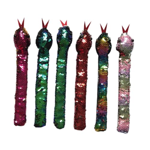 IMIKEYA 6 Stück Slap Armbänder mit Glitzer Snake Design Lustige Party Wristbands für Farbe Zufällig Zufällige Farbe IMIKEYA 6 Stück Slap Armbänder mit Glitzer Snake Design Lustige Party Wristbands für Farbe Zufällig Zufällige Farbe von IMIKEYA