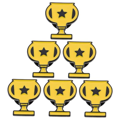 IMIKEYA 6 Stück Sportliche Anstecknadeln Trophy aus Langlebiger Zinklegierung Modische Broschen für Hemden Schals und Anzüge Robuste Abzeichen für Sportfans Vielseitige Kleidung von IMIKEYA