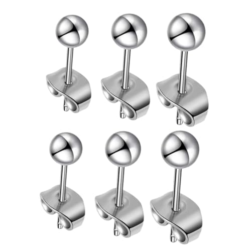 IMIKEYA 6 Stück Teiliges Damen Ohrstecker Kleine Runde Ball Ohrringe für Mehrere Ohrlöcher Piercing Schmuckstücke Silber IMIKEYA 6 Stück Teiliges Damen Ohrstecker Kleine Runde Ball Ohrringe für Mehrere Ohrlöcher Piercing Schmuckstücke Silber von IMIKEYA