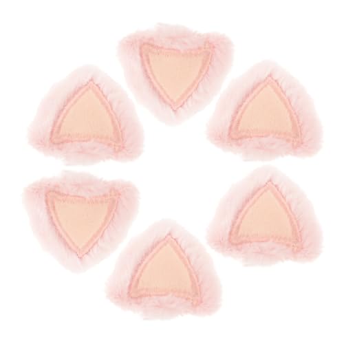 IMIKEYA 6 Stück Teiliges Plüsch Katzenohren Bastelzubehör Weiche DIY Ohr Accessoires für Haarclips Hüte Schmuck und Dekoration Rosa Langlebig und Fellresistent für Frühlings und Party von IMIKEYA