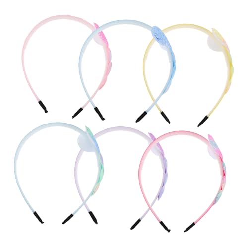 IMIKEYA 6stücke Haarband Für Mädchen Mit Herz-design Stirnband Bunten Materialien Für Kleinkinder Verkleidungspartys Und Täglichen Gebrauch von IMIKEYA