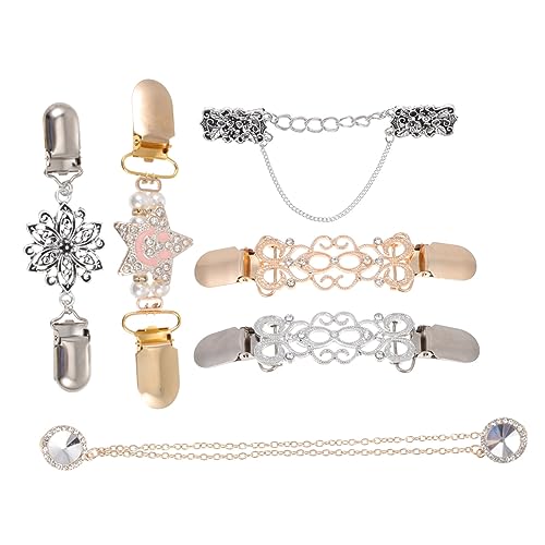 IMIKEYA 6 Stück Teiliges Vintage Pullover Clips für Damen Praktische Retro Klammern zur Verschönerung von Kleidern Strickjacken und Schals Vielseitig Einsetzbar Zufällige Zufällige Farbe von IMIKEYA