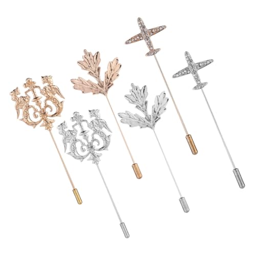 IMIKEYA 6 Stück Vintage Herren Anstecknadeln Broschen für Sakko Revers Kragen Pin Dekoration Modisch Robust für Formelle Anlässe Wie Hochzeiten Partys und Festtage von IMIKEYA