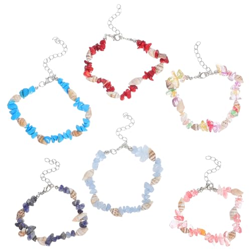 IMIKEYA 6 stücke Sommer Strand Armband Für Frauen Boho Zerkleinert Stein Perlen Muschel Einstellbare Surfer Handgelenk Kette Schmuck Für Strand Urlaub Zubehör IMIKEYA 6 stücke Sommer Strand Armband Für Frauen Boho Zerkleinert Stein Perlen Muschel Einstellbare Surfer Handgelenk Kette Schmuck Für Strand Urlaub Zubehör von IMIKEYA
