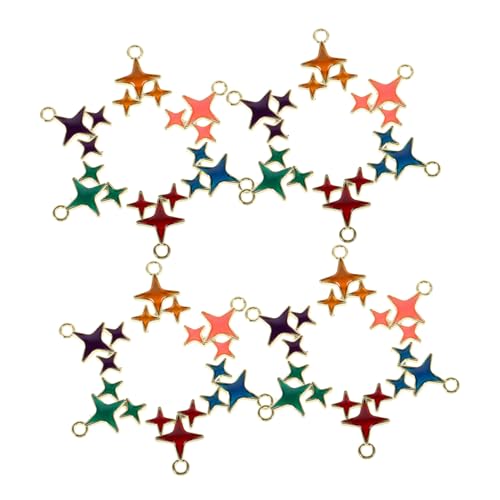 IMIKEYA 60stücke Mini-sternanhänger Für Schmuckherstellung Winzige Anhänger Als Diy-zubehör Kleiner Sternanhänger Für Halsketten Und Schlüsselanhänger von IMIKEYA