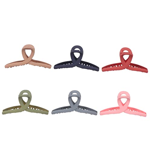 IMIKEYA 6Stücke Große Haarklauenklemmen Rutschfeste Haarspangen für Damen Ergonomisches Design für Dünnes Dickes Haar Farben Matte von IMIKEYA