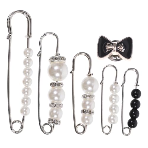 IMIKEYA 6stücke Perlen Brosche Damen Perlen Brosche Für Kleidung Für Pullover Für Schals n Sicherheitsnadel Zum Basteln Dekorative von IMIKEYA