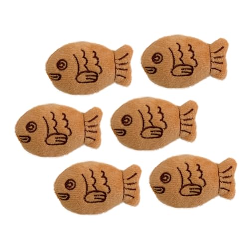 IMIKEYA 6Stücke Teiliges Plüsch Fisch Broschen für DIY Kleidung Cartoon Anstecker Mehrzweck Accessoires für Taschen Pullover und Hüte von IMIKEYA