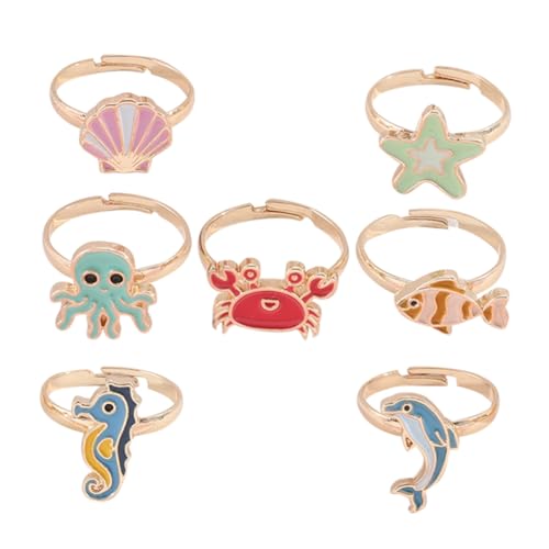 IMIKEYA 7 Stück Teiliges Ring aus Langlebiger Legierung Niedliche Cartoon Fingerringe mit Glänzender Tropftechnik Verformungsbeständig Vielseitig als oder Partydeko Geeignet IMIKEYA 7 Stück Teiliges Ring aus Langlebiger Legierung Niedliche Cartoon Fingerringe mit Glänzender Tropftechnik Verformungsbeständig Vielseitig als oder Partydeko Geeignet von IMIKEYA