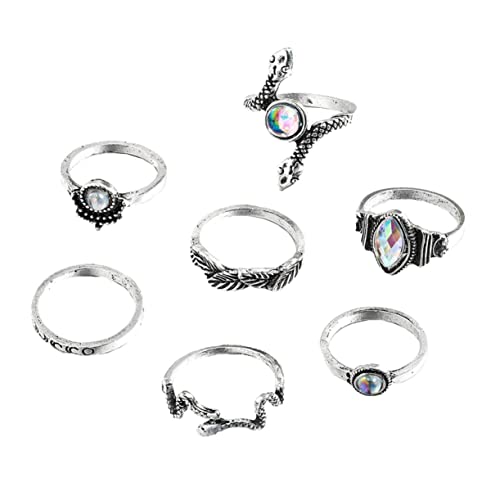 IMIKEYA 7 Stück Teiliges Vintage Ringe für Damen und Herren Verstellbare Schlangenringe Finger Schmuckstücke für Partys und Festivals IMIKEYA 7 Stück Teiliges Vintage Ringe für Damen und Herren Verstellbare Schlangenringe Finger Schmuckstücke für Partys und Festivals von IMIKEYA