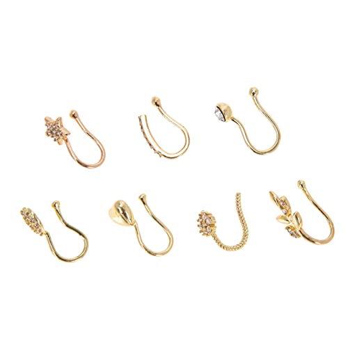 IMIKEYA 7Stücke Teiliges Goldene Nasenclips Modischer Nasenschmuck für Frauen Männer nicht Durchdringend für Partys IMIKEYA 7Stücke Teiliges Goldene Nasenclips Modischer Nasenschmuck für Frauen Männer nicht Durchdringend für Partys von IMIKEYA
