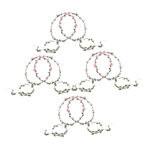 IMIKEYA 8 Stück Blumenkranz Stirnband für Braut Leichtes Realistisches Haarkranz Zubehör für Hochzeit Fotoshooting und Strandurlaub in Zartem Rosa von IMIKEYA