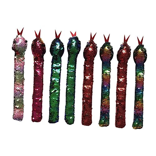 IMIKEYA 8 Stück Slap Armbänder mit Schlangendesign Lustige Party Wristbands Zufälligen Farben für Kindergeburtstage und Festlichkeiten Zufällige Farbe von IMIKEYA