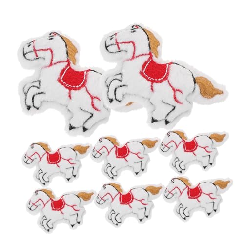 IMIKEYA 8 Stück Teiliges Plüsch Pferde Broschen Anhänger Weiches Material Offene Rückseite DIY Tierbroschen für Taschen Schals Kleidung Leichter Tragbarer Modeschmuck von IMIKEYA