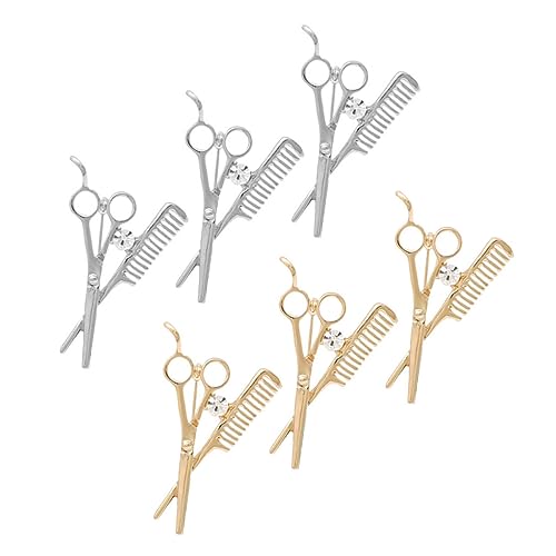 IMIKEYA 8stücke Kreative Metallbrosche Barbier-brustnadel Broschennadel Kleidungs-corsage Reversnadel Legierungsbrosche Für Friseurwerkzeuge Schmuck von IMIKEYA