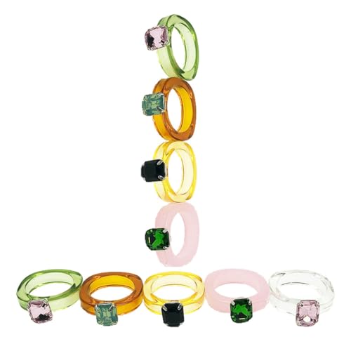 IMIKEYA 9 Stück Teiliges Bunte Acrylringe mit Einzigartigem Edelstein für Damen Kreative Finger Schmuckstücke für Partys Festivals und Tägliche Outfits Zufällige Farbe Zufällige Farbe IMIKEYA 9 Stück Teiliges Bunte Acrylringe mit Einzigartigem Edelstein für Damen Kreative Finger Schmuckstücke für Partys Festivals und Tägliche Outfits Zufällige Farbe Zufällige Farbe von IMIKEYA
