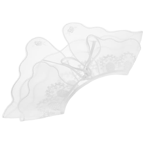 IMIKEYA Abnehmbare Damen Blusenkragen Chiffon Halbhemd Einsatz Doppellagig Leicht Frühling Sommer für Blusen Kleider Stylish Vielseitig und Elegant von IMIKEYA