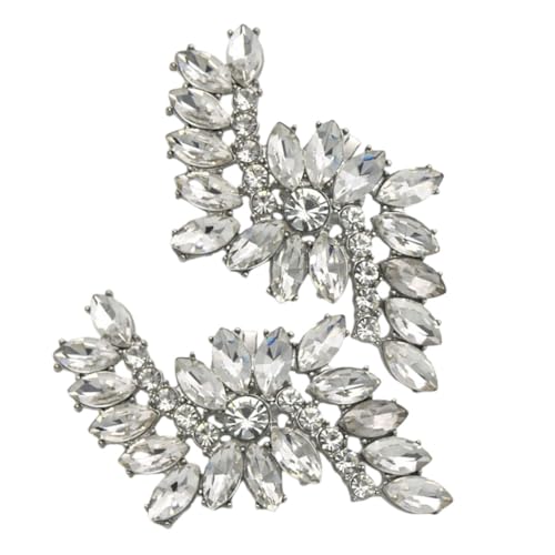 IMIKEYA Abnehmbare Schuhclips Metalllegierung Schuhschnallen für Damen Vielseitige Dekoration für High Heels Hochzeitsschuh Charms Einfach zu Befestigen Entfernen Weiß von IMIKEYA