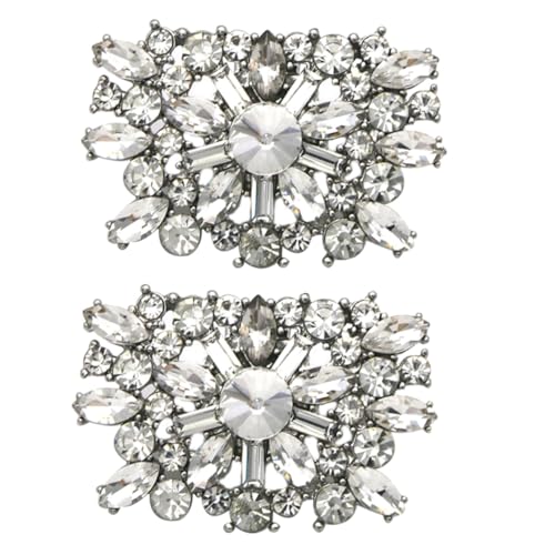 IMIKEYA Abnehmbare Schuhclips mit Strasssteinen Elegante Schuhschmuck buckles aus Langlebiger Legierung Modische Damenschuh accessoires für Pumps High Heels und Festliche Anlässe von IMIKEYA