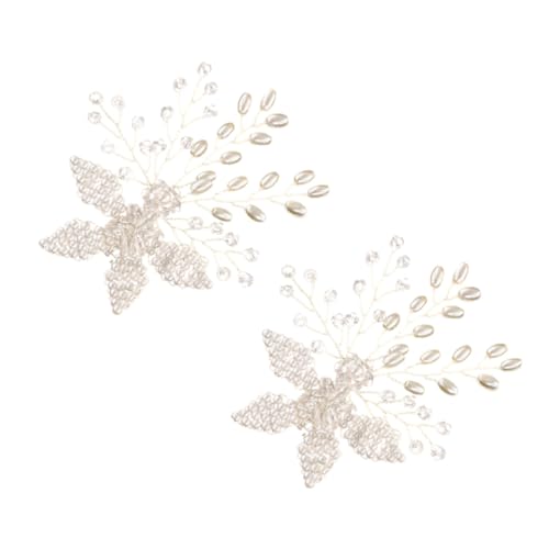 IMIKEYA Abnehmbare Strass Schuhclips mit Funkelnden Kristallblumen Schuhdekoration für Hochzeit und Festliche Anlässe Schuhschmuck Accessoires Silberfarbene Clips von IMIKEYA