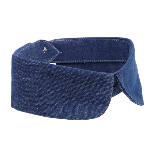 IMIKEYA Abnehmbarer Fake Denim Kragen Damen Dekorativer Falscher Halbkragen mit Atmungsaktivem Design für Pullover Blusen Vielseitig Kombinierbar Königlicher Stil von IMIKEYA