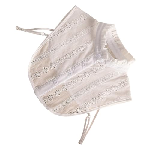 IMIKEYA Abnehmbarer Fake Kragen mit Rüschendetails für Damen Vielseitig Kombinierbar mit Hemden und Pullovern für und Jede Jahreszeit Pflegeleicht und von IMIKEYA