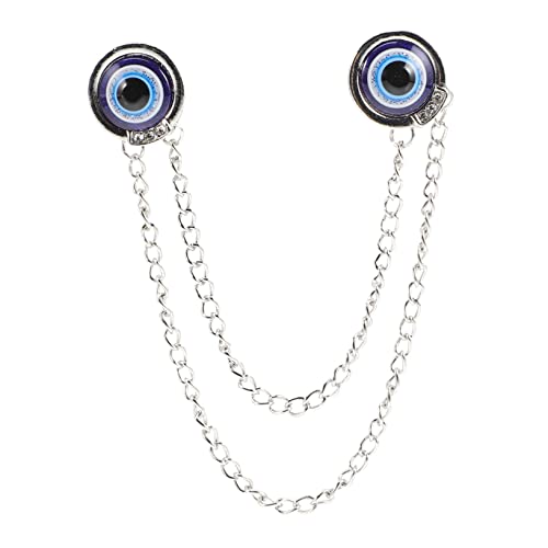 IMIKEYA Alloy Brosche mit Blauen Augen Anstecknadel für Kleidung Pullover Schals und Taschen Multifunktionale Clips für Damen Silber von IMIKEYA