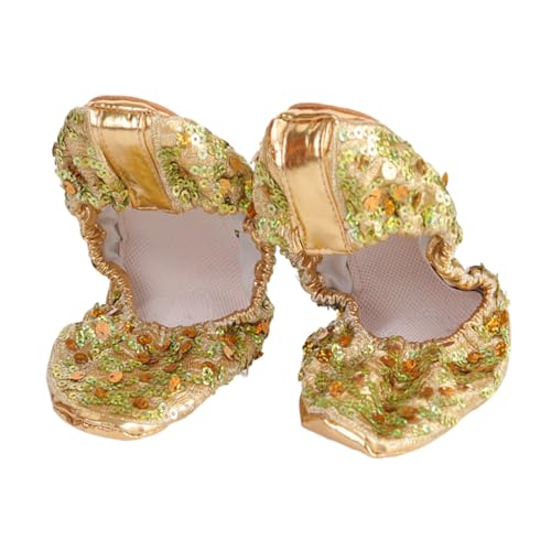 IMIKEYA Anti rutsch Tanzschuhe Damen Latin Round Plate Schuhe S Glänzende Goldene Flache Übungsschuhe für Ballett Yoga und Fitness IMIKEYA Anti rutsch Tanzschuhe Damen Latin Round Plate Schuhe S Glänzende Goldene Flache Übungsschuhe für Ballett Yoga und Fitness von IMIKEYA
