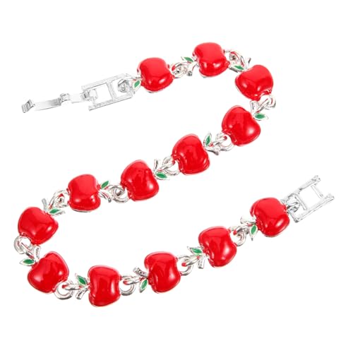 IMIKEYA Apfelarmband für Damen Kreatives Charm Armband mit Apfelmotiv Hochwertigem Legierungs Material für Alltag und Besondere Anlässe Modischer Modeschmuck für von IMIKEYA