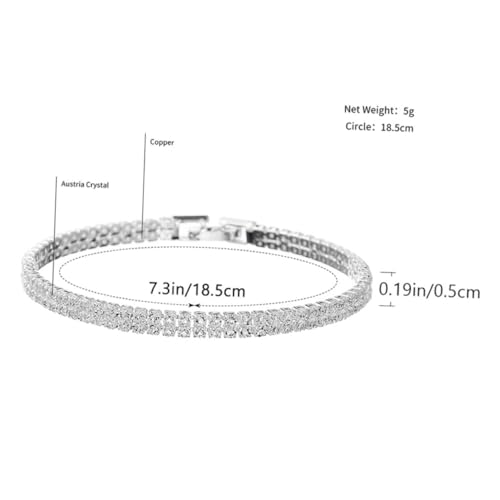 IMIKEYA Armband mit Doppelter Reihen Optik Funkelnde Schmuckverzierung für Party und Alltag Leichtes Langlebiges Handgelenk accessoire für Jungen und Mädchen von IMIKEYA