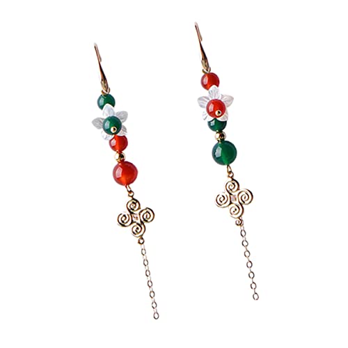 IMIKEYA Asymmetrische Lange Chinesische Ohrringe Damen Vintage Ohrhänger Leichte Ohrdekoration für Alltag und Party IMIKEYA Asymmetrische Lange Chinesische Ohrringe Damen Vintage Ohrhänger Leichte Ohrdekoration für Alltag und Party von IMIKEYA