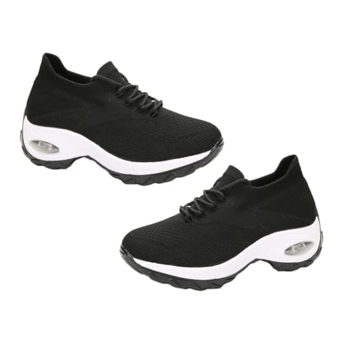 IMIKEYA Atmungsaktive Verschleißfeste Sportschuhe Damen mit Stoßdämpfender Sohle rutschfest Leicht Modische Schnürer für Freizeit und Training IMIKEYA Atmungsaktive Verschleißfeste Sportschuhe Damen mit Stoßdämpfender Sohle rutschfest Leicht Modische Schnürer für Freizeit und Training von IMIKEYA