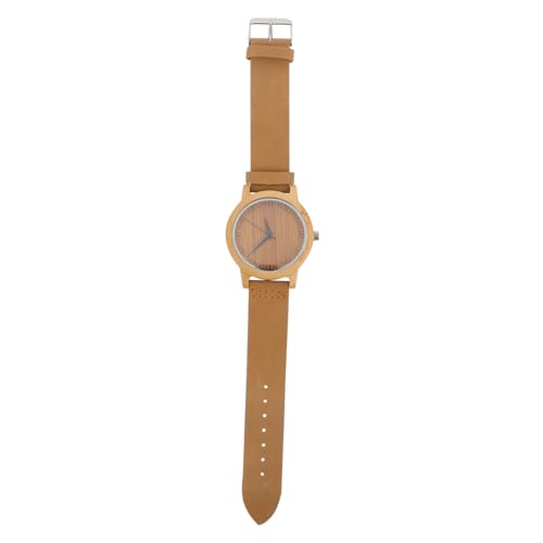 IMIKEYA Bambus Holz Armbanduhr Unisex Quarz Uhr für Herren und Damen Minimalistisches Design Ergonomisch für Alltag und Besondere Anlässe von IMIKEYA