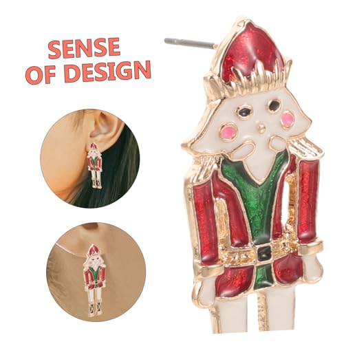 IMIKEYA Baumelnde Nutcracker Ohrhänger Damen Ohrringe Leicht Weihnachts Schmuck Party Kreative Dangle Earrings Für Alltag und Festlichkeiten von IMIKEYA