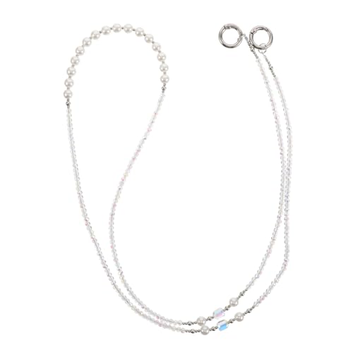IMIKEYA Beaded Tasche Kette mit Metallverschluss Modischer Verstellbarer Schulterriemen für Handtaschen Kompatibel für Crossbody und DIY Taschen Vielseitiger Purse Chain Strap für Damen von IMIKEYA