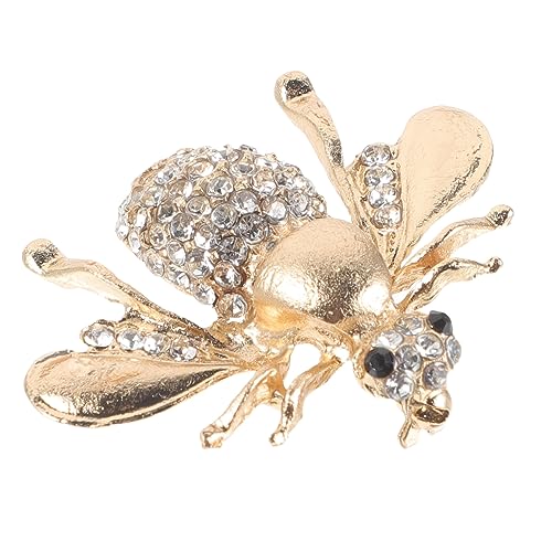 IMIKEYA Bienenbrosche Mit Strass Anstecknadel Für Kleidung Rucksacknadel Mit Bienenmotiv Brosche Für Accessoires Insektenbrosche Für Mütze Oder Schal von IMIKEYA