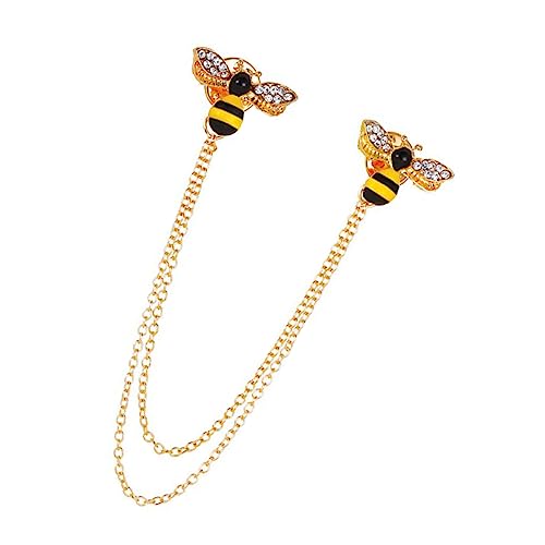 IMIKEYA Bienenbrosche Mit Strasssteinen Anstecknadel Für Damen Und Herren Kragenbrosche Mit Funkelnden Steinen Bienen-pin Für Outfits Und Formelle Anlässe von IMIKEYA