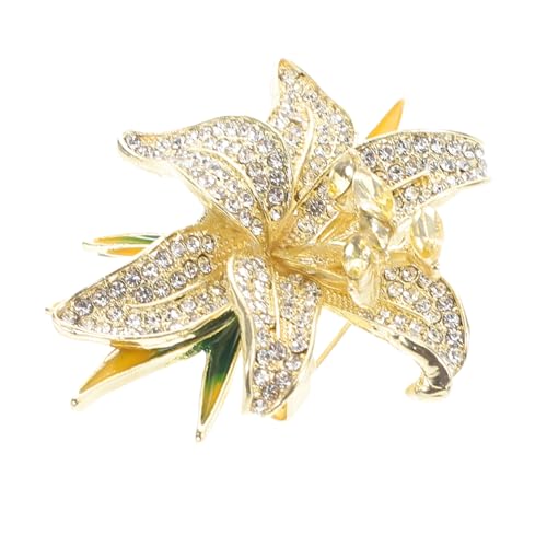 IMIKEYA Blume Brosche Strass Anstecknadel für Damen Funkelnde Blumenbrosche zur Dekoration von Anzügen Kleidern und Schals Elegantes Design für von IMIKEYA