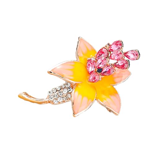 IMIKEYA Blumenbrosche Damen Metallbrosche mit Strasssteinen Dekorativer Lapel Pin Widerstandsfähig Modisch für Anzüge Schals und Hüte für Frauen und Freunde von IMIKEYA