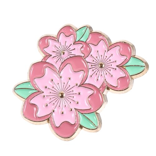 IMIKEYA Blumenbrosche Niedliche Kirschblüten Anstecknadel für Mädchen Vielseitiges Dekorationsabzeichen für Taschen Hochzeiten und Partys Zufälliger Stil von IMIKEYA