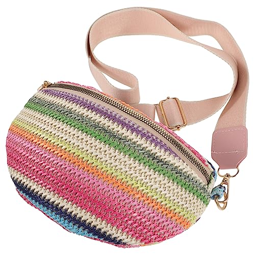IMIKEYA Bohemian Bauchtasche Damen Leichte Gürteltasche mit Reißverschluss für Reisen Sport und Alltag Strapazierfähige Umhängetasche Material von IMIKEYA