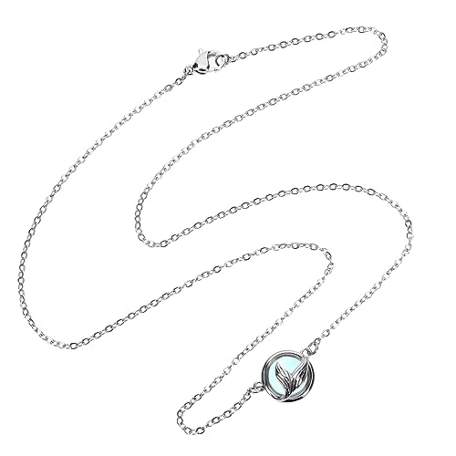 IMIKEYA Boho Choker Halskette Damen mit Blauem Fischschwanz Anhänger Leichte Pendant Schmuck Halskette für Party Tanz und Alltag Elegantes Design mit Feiner Verarbeitung von IMIKEYA